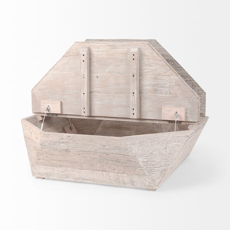 Esagono Octagonal Reclaimed Wood Coffee Table w/ Storage from Mercana - Luna Furniture