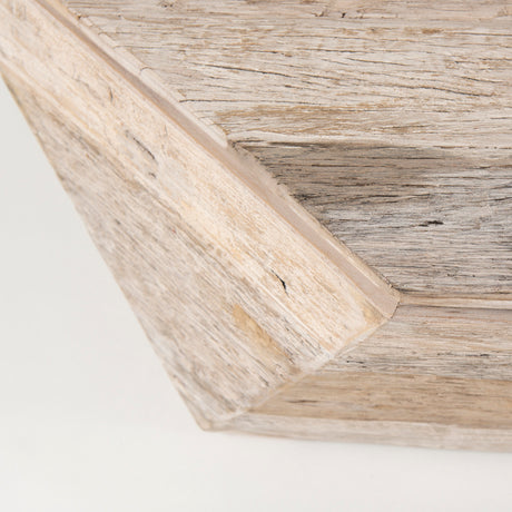 Esagono Octagonal Reclaimed Wood Coffee Table w/ Storage from Mercana - Luna Furniture