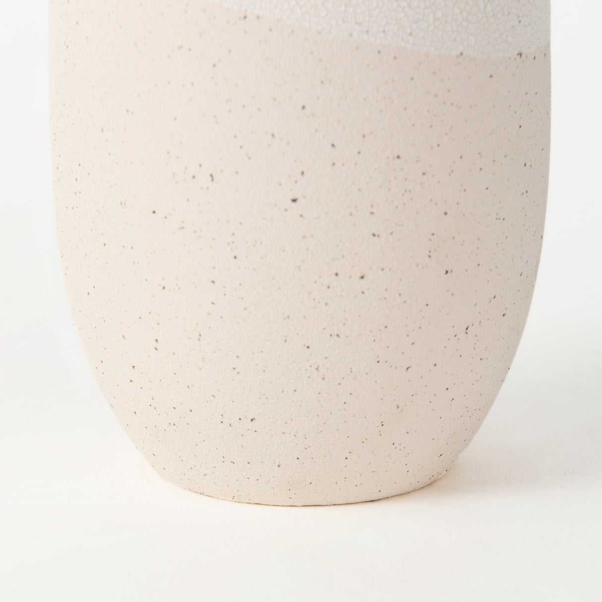 Salar 5.9L x 5.9W x 14.0H Cream Conical Crackled Ceramic Vase from Mercana - Luna Furniture