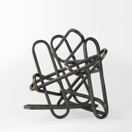 Henderson 10.4L x 8.3W x 7.7H Black Metal Paperclip Decorative Object from Mercana - Luna Furniture
