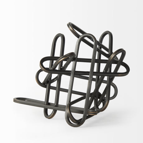 Henderson 10.4L x 8.3W x 7.7H Black Metal Paperclip Decorative Object from Mercana - Luna Furniture