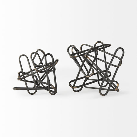 Henderson 10.4L x 8.3W x 7.7H Black Metal Paperclip Decorative Object from Mercana - Luna Furniture