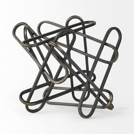 Henderson 12.2L x 9.1W x 9.1H Black Metal Paperclip Decorative Object from Mercana - Luna Furniture