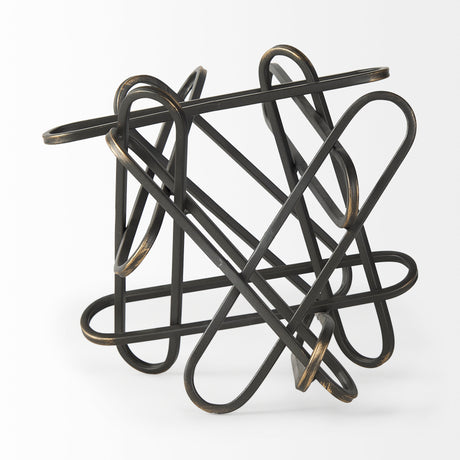 Henderson 12.2L x 9.1W x 9.1H Black Metal Paperclip Decorative Object from Mercana - Luna Furniture