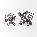 Henderson 12.2L x 9.1W x 9.1H Black Metal Paperclip Decorative Object from Mercana - Luna Furniture
