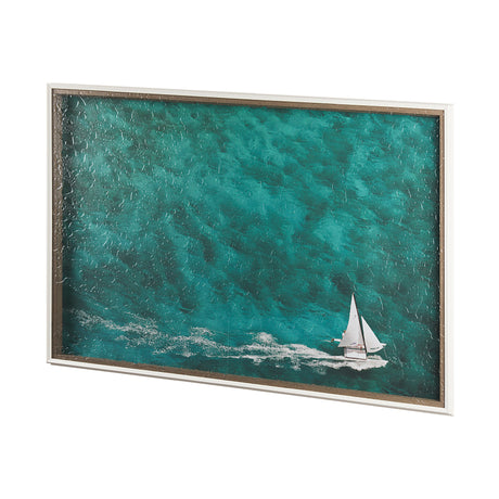 Hobie Sailing by Mercana Studio a Hand Embellished Textured Framed Photo Art Print Matted under Glas from Mercana - Luna Furniture