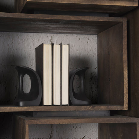 Last Cobbler's (Set of 2) 8L x 6W Black Shoemaker Tool Bookends from Mercana - Luna Furniture