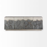 Roxdale 82.0L x 18.0W x 29.0H Acid Wash Metal Sideboard from Mercana - Luna Furniture