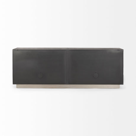 Roxdale 82.0L x 18.0W x 29.0H Acid Wash Metal Sideboard from Mercana - Luna Furniture