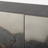 Roxdale 82.0L x 18.0W x 29.0H Acid Wash Metal Sideboard from Mercana - Luna Furniture