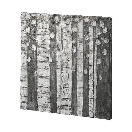 Birch Trees by Studio M a Hand Embellished Gallery-Wrapped Canvas Print from Mercana - Luna Furniture