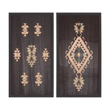Brown Tapestry III by Mercana Studio a Hand Embellished Textured Framed Art Print from Mercana - Luna Furniture