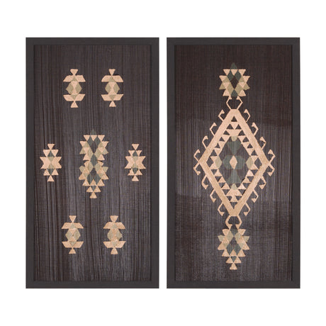 Brown Tapestry III by Mercana Studio a Hand Embellished Textured Framed Art Print from Mercana - Luna Furniture