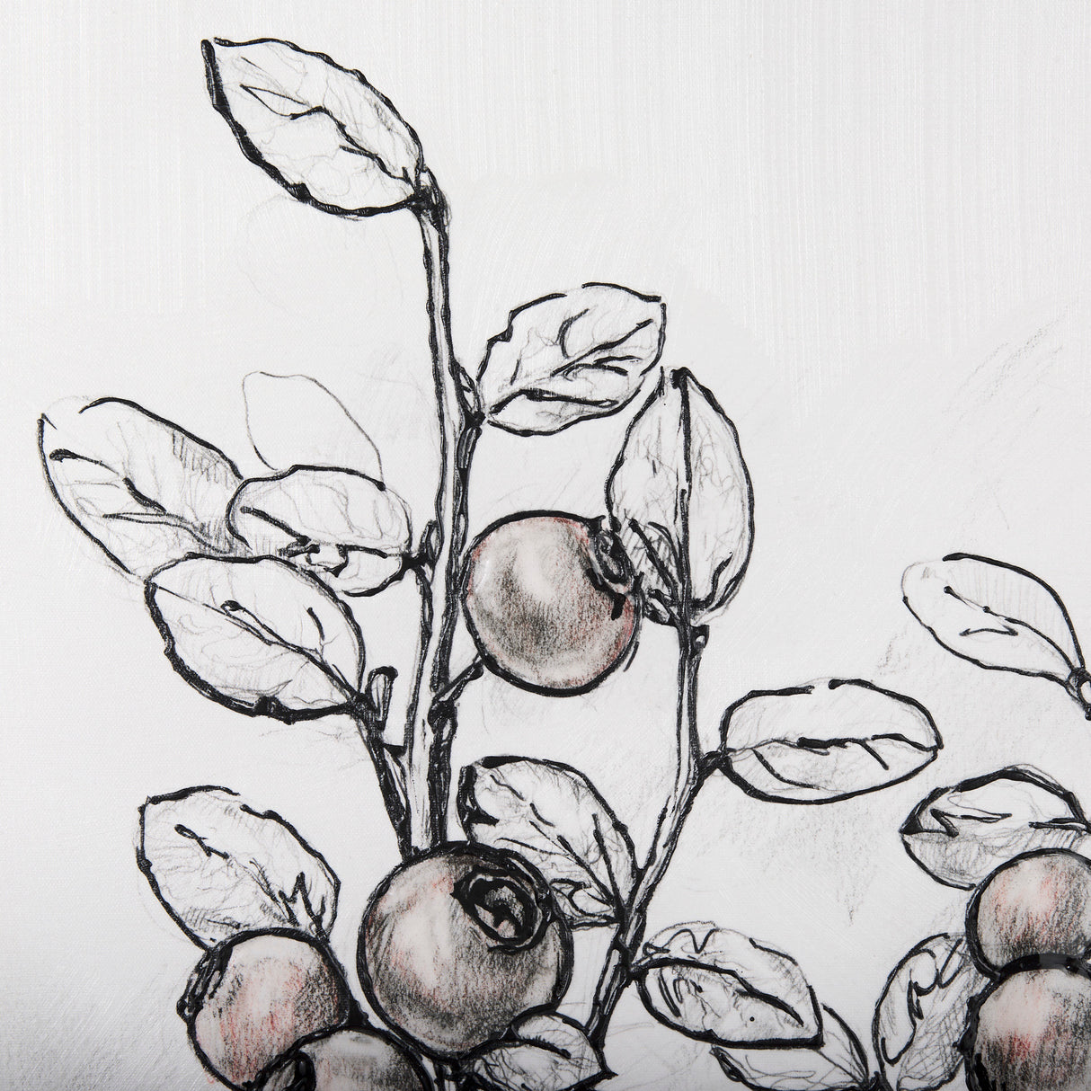 Wildberry Collection Hucklberry by Ariana a Hand Embellished Textured Canvas from Mercana - Luna Furniture