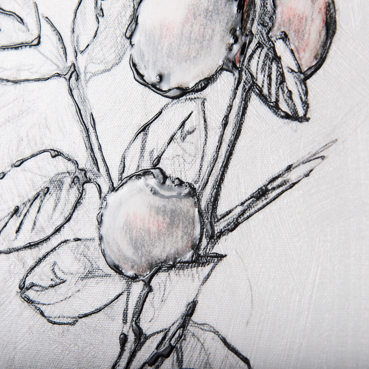 Wildberry Collection Hucklberry by Ariana a Hand Embellished Textured Canvas from Mercana - Luna Furniture