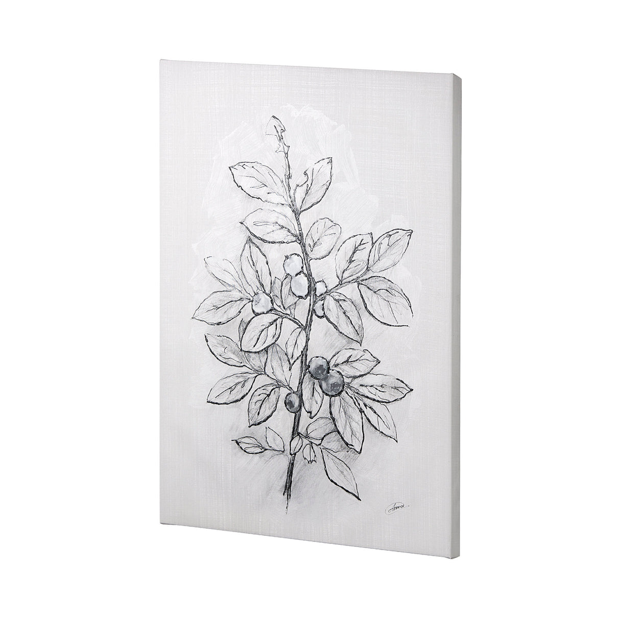 Wildberry Collection Blueberry by Ariana a Hand Embellished Textured Canvas from Mercana - Luna Furniture