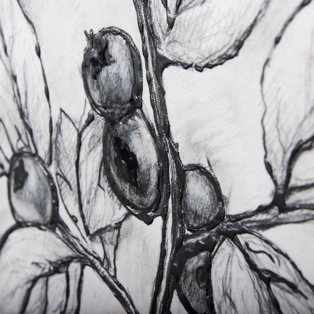 Wildberry Collection Blueberry by Ariana a Hand Embellished Textured Canvas from Mercana - Luna Furniture