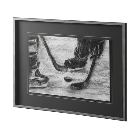 Sports Collection Hockey by Mercana Studio Hand Embellished Framed Art Print Matted under Glass from Mercana - Luna Furniture