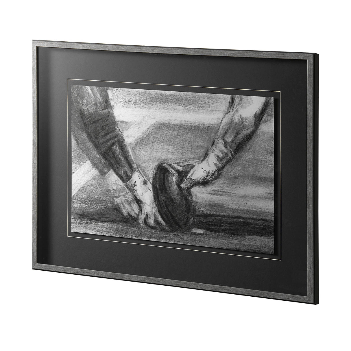 Sports Collection Football by Mercana Studio Hand Embellished Framed Art Print Matted under Glass from Mercana - Luna Furniture