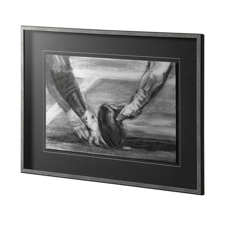 Sports Collection Football by Mercana Studio Hand Embellished Framed Art Print Matted under Glass from Mercana - Luna Furniture