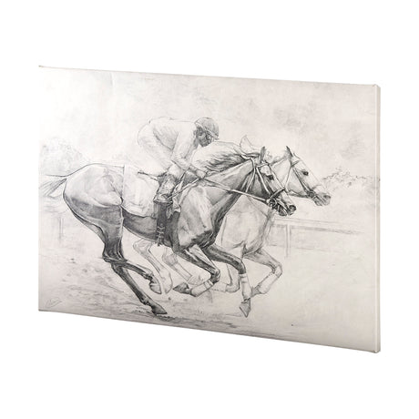 Horse Racing I by Mercana Studio a Hand Embellished Textured Canvas from Mercana - Luna Furniture