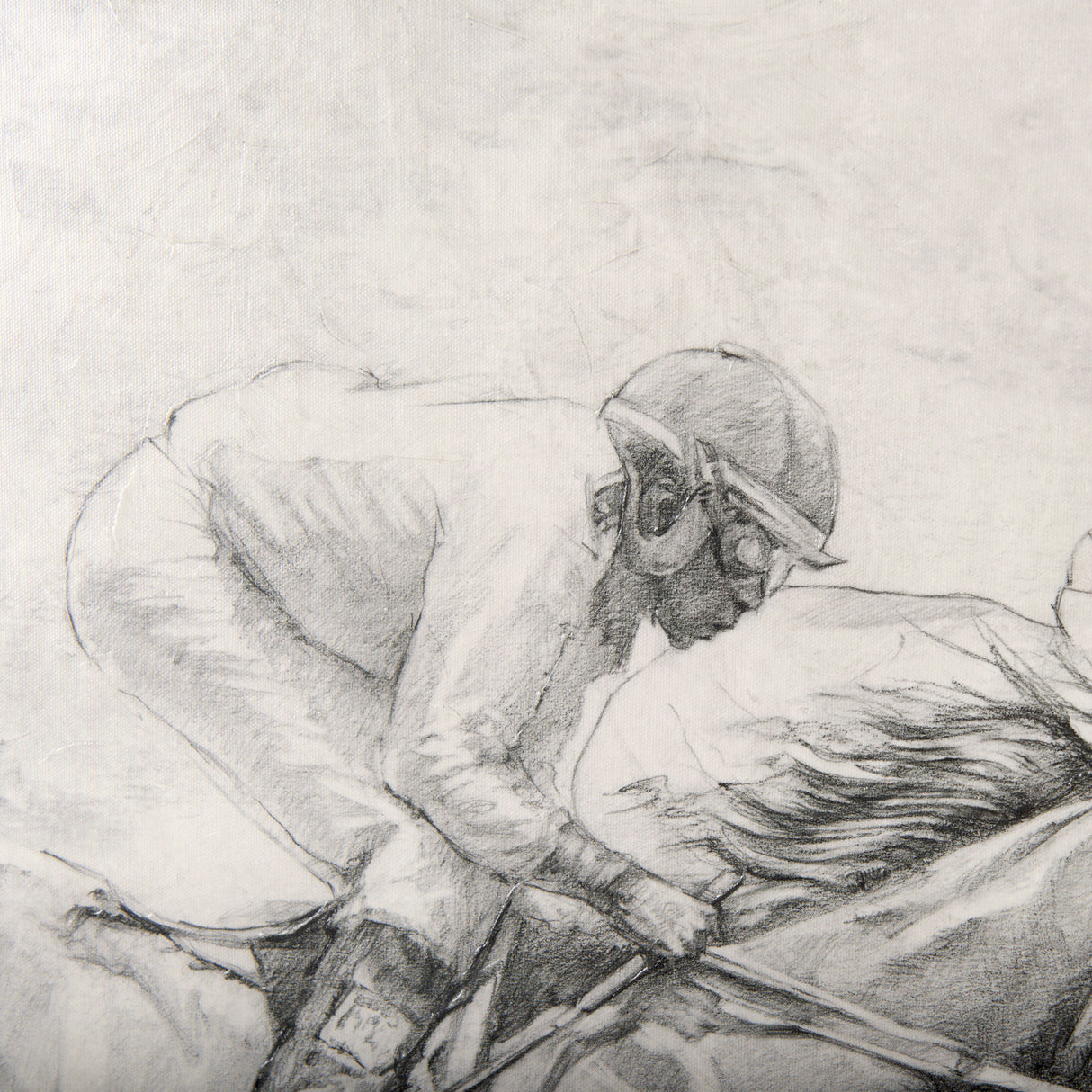 Horse Racing I by Mercana Studio a Hand Embellished Textured Canvas from Mercana - Luna Furniture