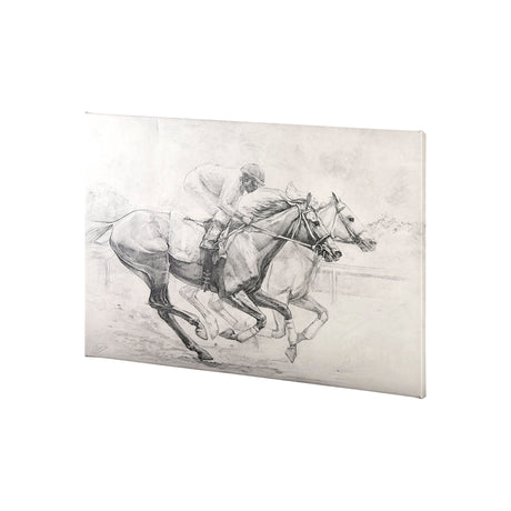 Horse Racing I by Mercana Studio a Hand Embellished Textured Canvas from Mercana - Luna Furniture