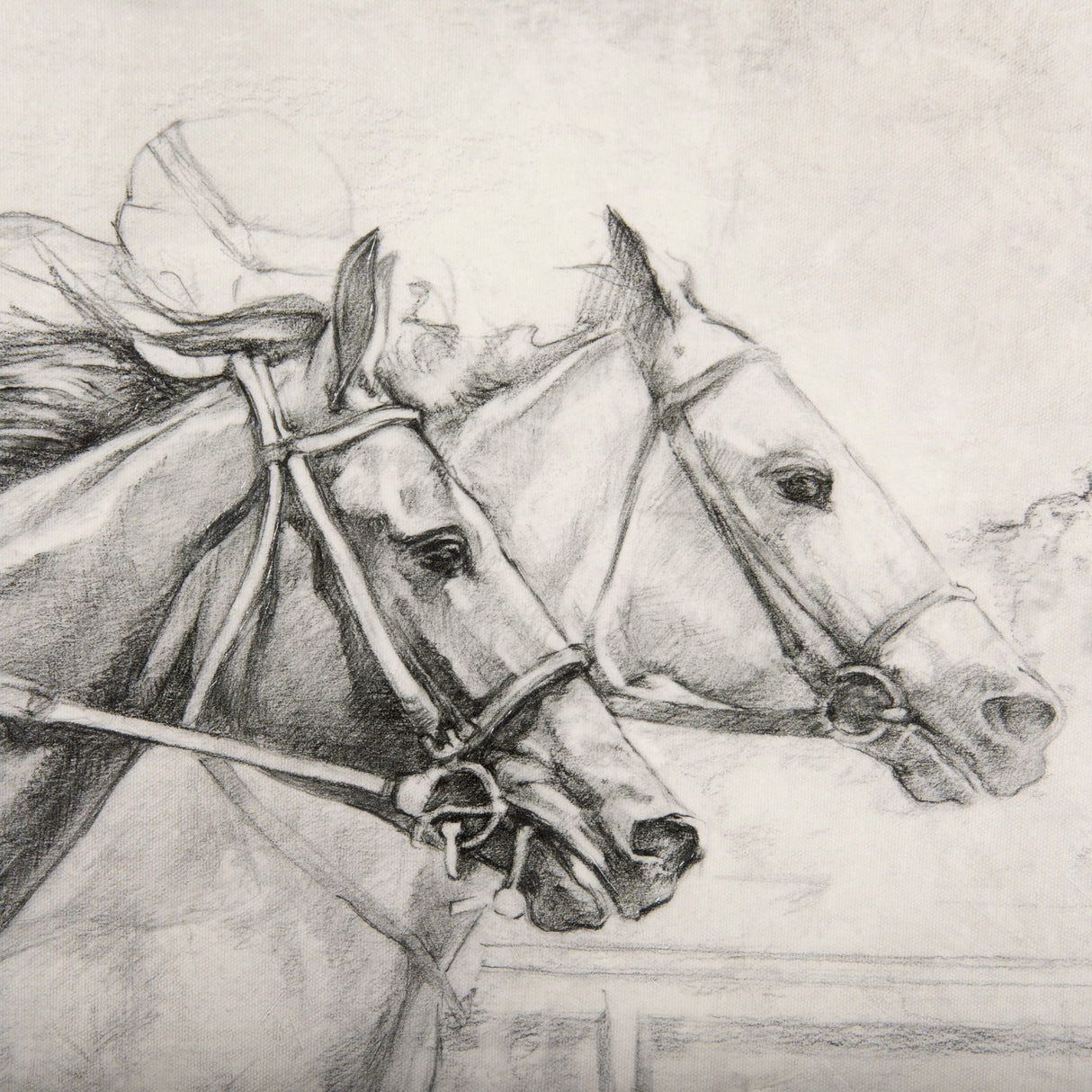 Horse Racing I by Mercana Studio a Hand Embellished Textured Canvas from Mercana - Luna Furniture