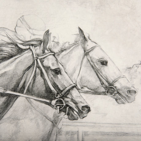 Horse Racing I by Mercana Studio a Hand Embellished Textured Canvas from Mercana - Luna Furniture
