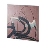 Bike Handle Pink by Alarm a Hand Embellished Textured Canvas from Mercana - Luna Furniture