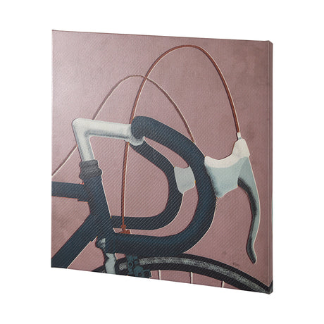 Bike Handle Pink by Alarm a Hand Embellished Textured Canvas from Mercana - Luna Furniture