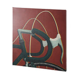 Bike Handle Orange by Alarm a Hand Embellished Textured Canvas from Mercana - Luna Furniture