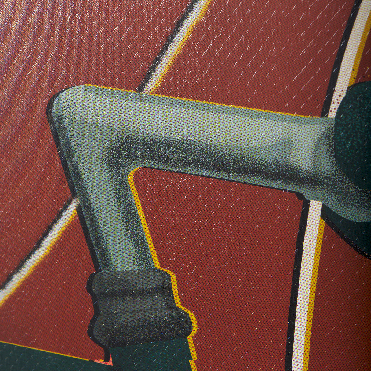 Bike Handle Orange by Alarm a Hand Embellished Textured Canvas from Mercana - Luna Furniture