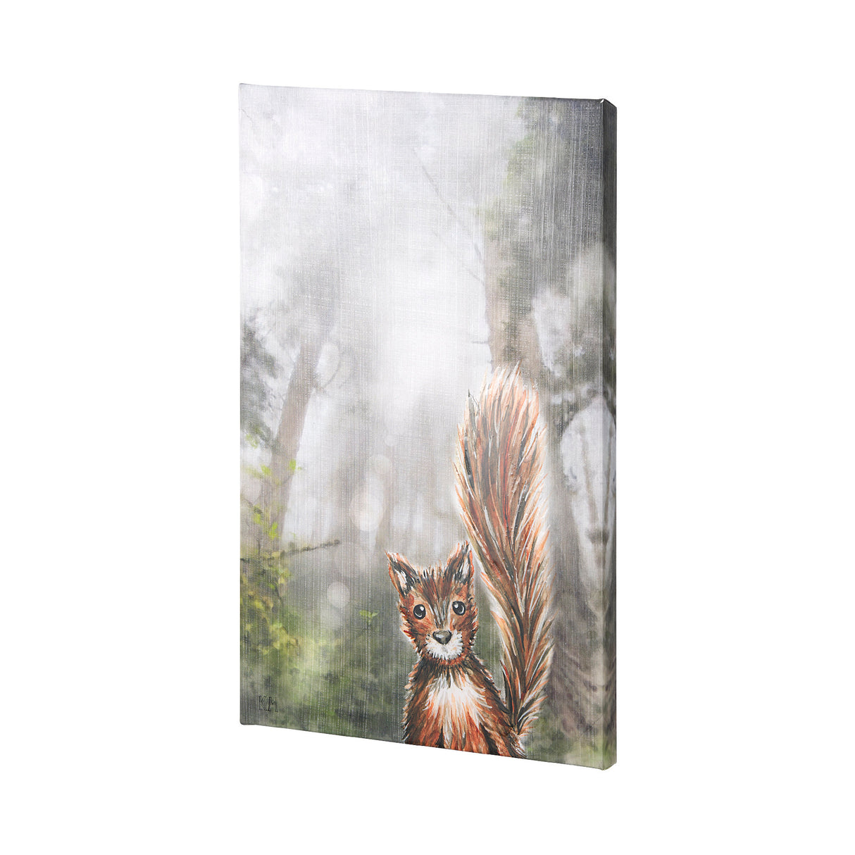 Forest Squirrel by Mercana Studio a Hand Embellished Textured Canvas from Mercana - Luna Furniture