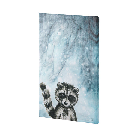 Winter Racoon by Mercana Studio a Hand Embellished Textured Canvas from Mercana - Luna Furniture