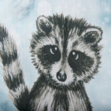 Winter Racoon by Mercana Studio a Hand Embellished Textured Canvas from Mercana - Luna Furniture