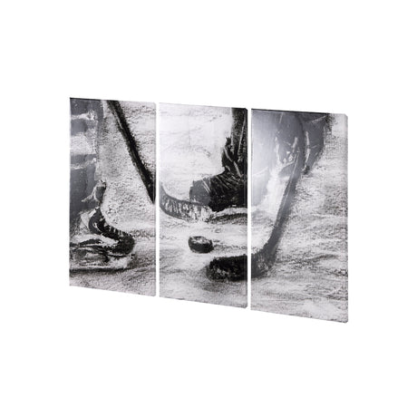 Sports Collection Hockey-S 3 Piece Triptych by Mercana Studio a Hand Embellished Textured Canvas from Mercana - Luna Furniture