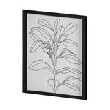 Olive Branch Countour I by Emma Scarvey Hand Embellished Textured Framed Art Print Matted under Glas from Mercana - Luna Furniture