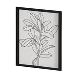 Olive Branch Countour II by Emma Scarvey Hand Embellished Framed Art Print Matted under Glass from Mercana - Luna Furniture