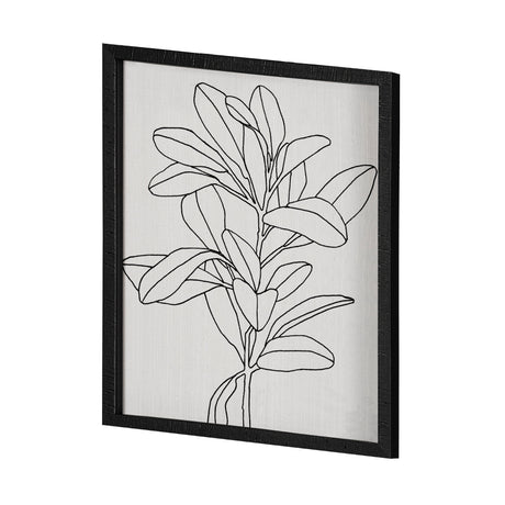 Olive Branch Countour II by Emma Scarvey Hand Embellished Framed Art Print Matted under Glass from Mercana - Luna Furniture