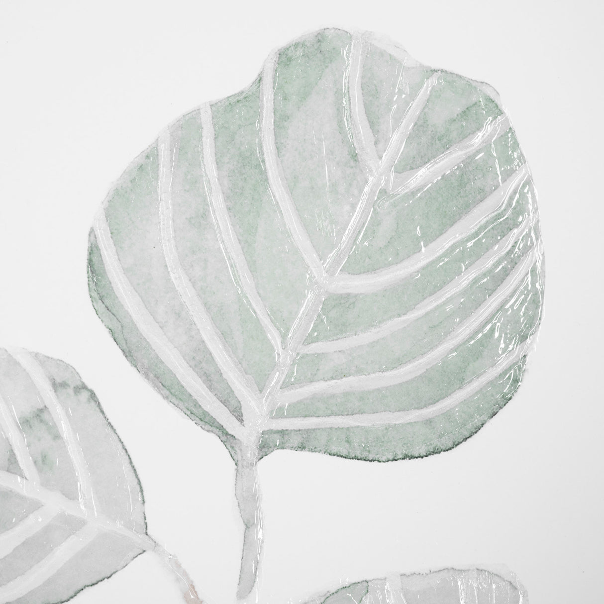 Soft Eucalyptus Branch I by Emma Scarvey Hand Embellished Framed Art Print Matted under Glass from Mercana - Luna Furniture