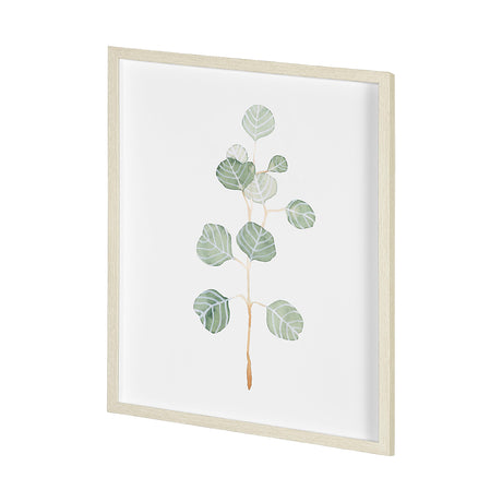 Soft Eucalyptus Branch II by Emma Scarvey Hand Embellished Framed Art Print Matted under Glass from Mercana - Luna Furniture
