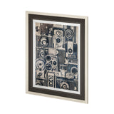 Vintage Cameras by Thomas Brown a Hand Embellished Textured Framed Art Print Matted under Glass from Mercana - Luna Furniture