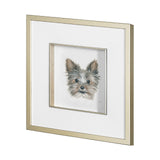 Eddie (Yorkie 1) by Mercana Studio a Hand Embellished Textured Framed Art Print Matted under Glass from Mercana - Luna Furniture