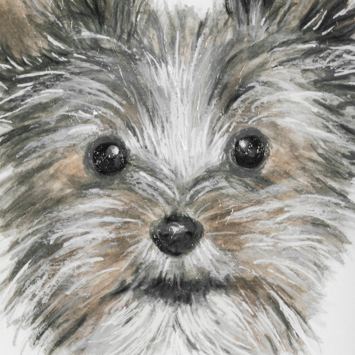 Eddie (Yorkie 1) by Mercana Studio a Hand Embellished Textured Framed Art Print Matted under Glass from Mercana - Luna Furniture