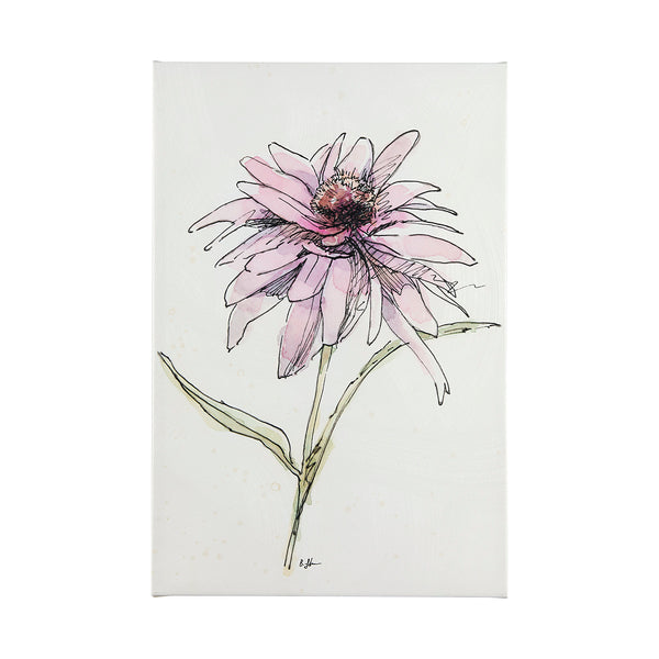 Echinacea I by Mercana Studio a Hand Embellished Textured Canvas