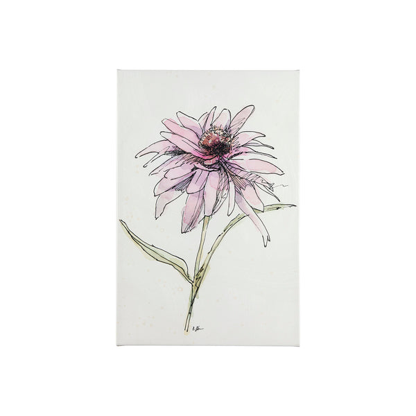 Echinacea I by Mercana Studio a Hand Embellished Textured Canvas