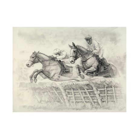 Horse Racing II by Mercana Studio a Hand Embellished Textured Canvas from Mercana - Luna Furniture