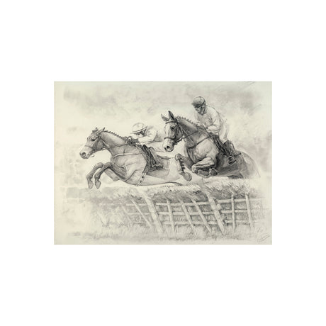 Horse Racing II by Mercana Studio a Hand Embellished Textured Canvas from Mercana - Luna Furniture