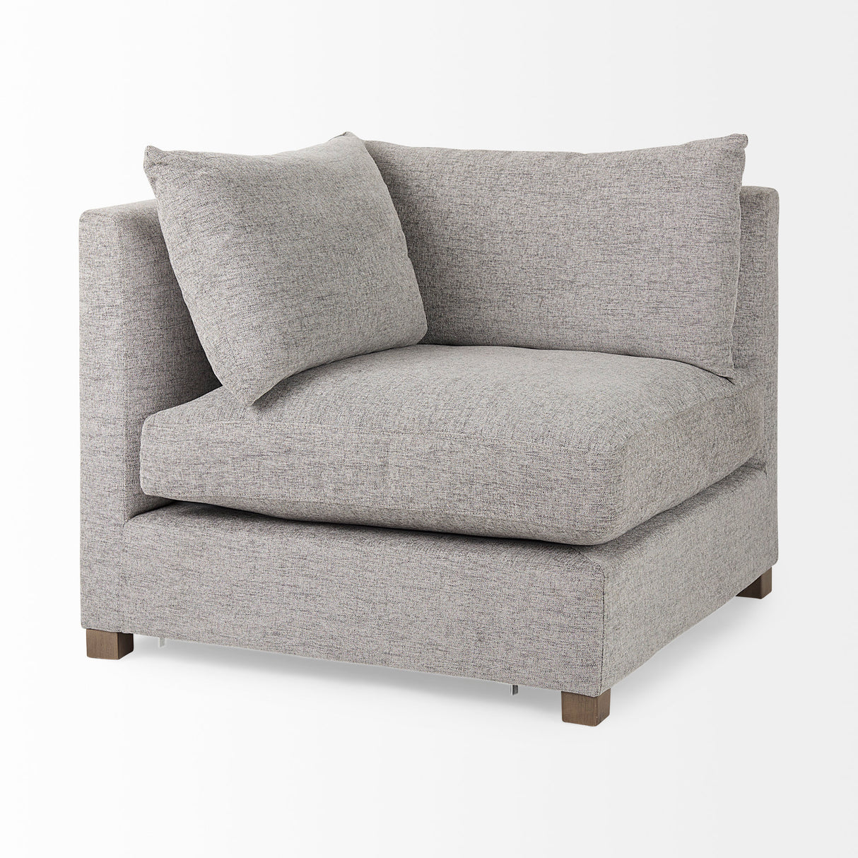 Valence 3 Piece (W/ 2 x Ottoman) Medium Gray Modular Sofa Set from Mercana - Luna Furniture